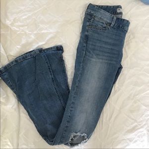 Free People flare jeans.